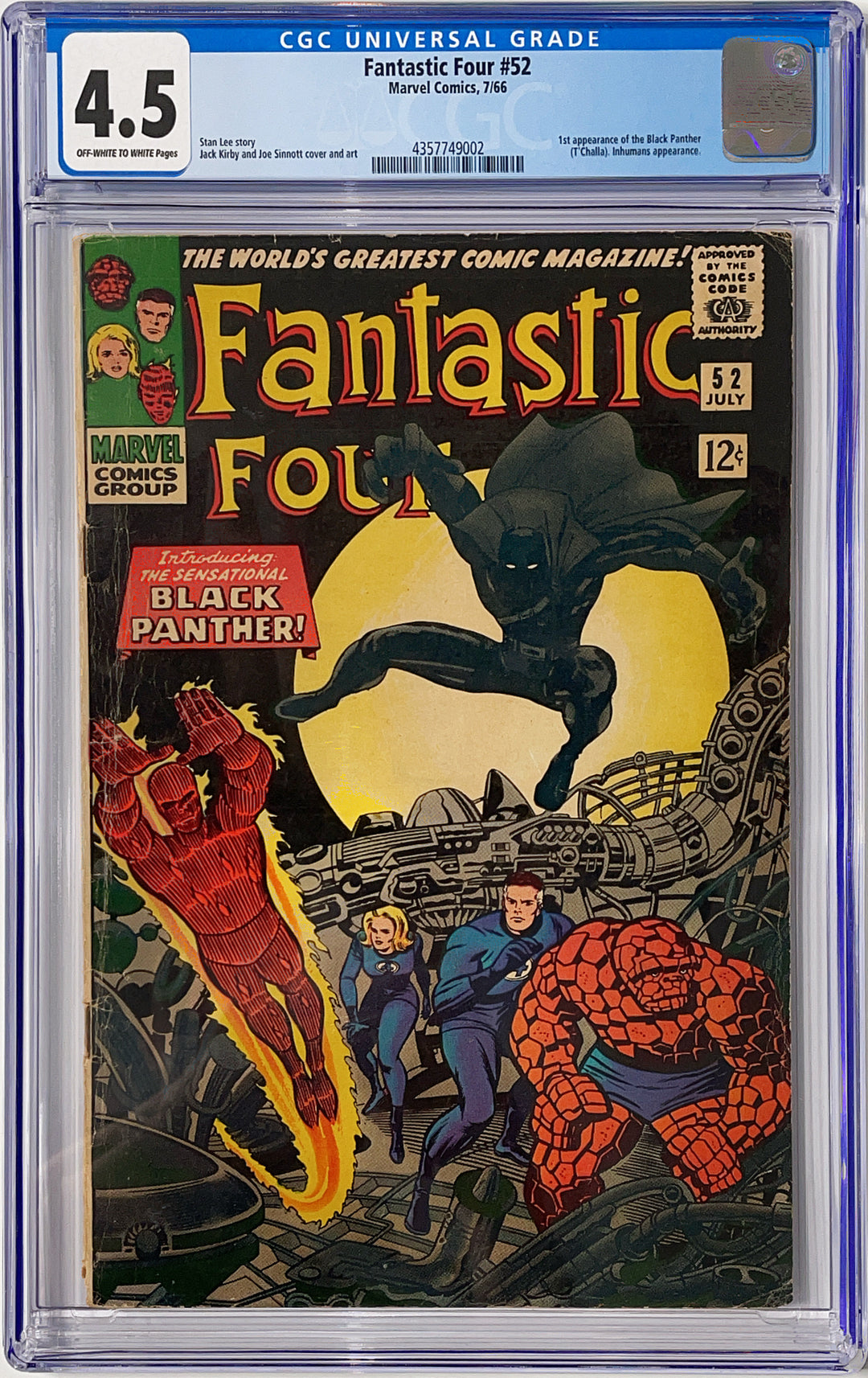 Fantastic Four, Vol. 1 #52 - CGC 4.5