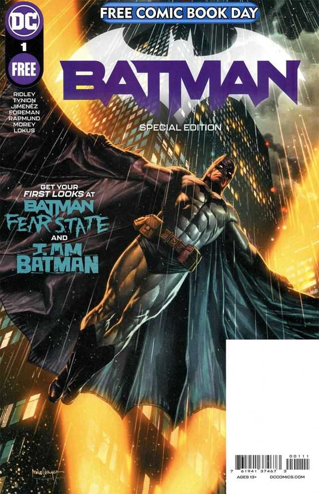 Free Comic Book Day 2021 Batman Special Edition Inc 1:4 Mico Suayan Full Art Variant